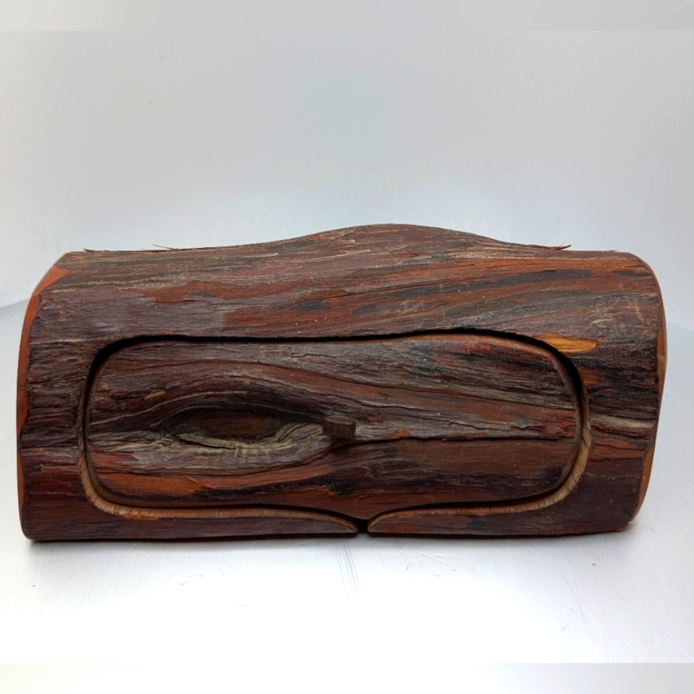 Rustic Wooden Art Trinket Box - Picture 1 of 6
